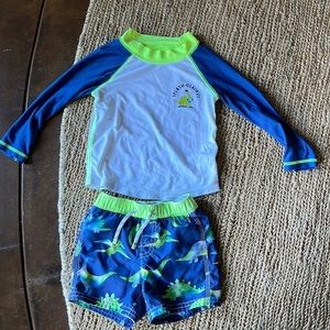 Dinosaur Rash Guard Swimsuit